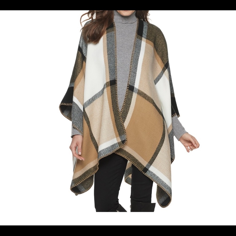 Reversible Plaid Apt. 9 Ruana